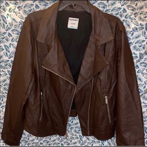 Old Navy brown faux leather jacket